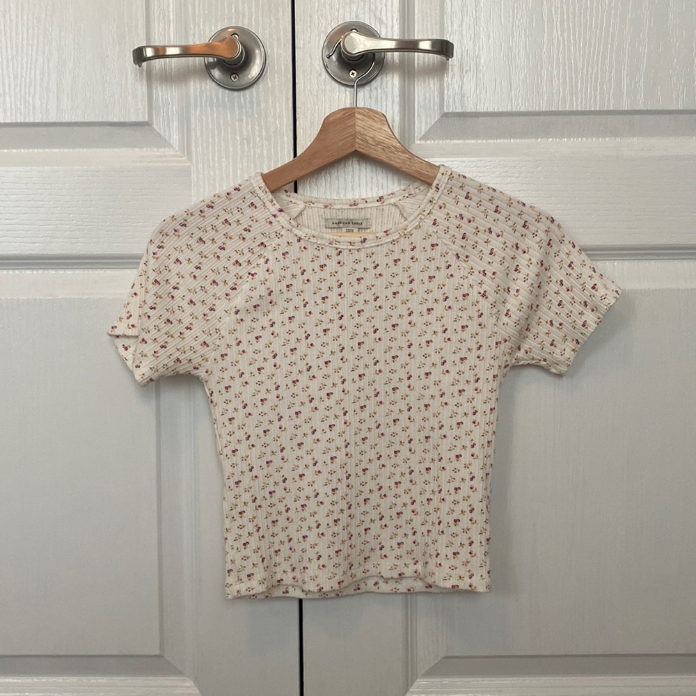 Floral print baby tee
